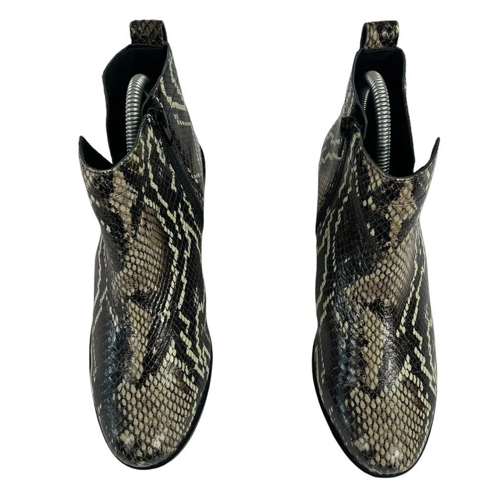 Vionic Clara Boa Snakeskin Ankle Boots Sz 7 Retro Y2K Minimallist Chic Y2K Boots